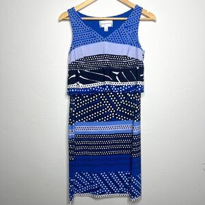 Donna Morgan blue and white dress